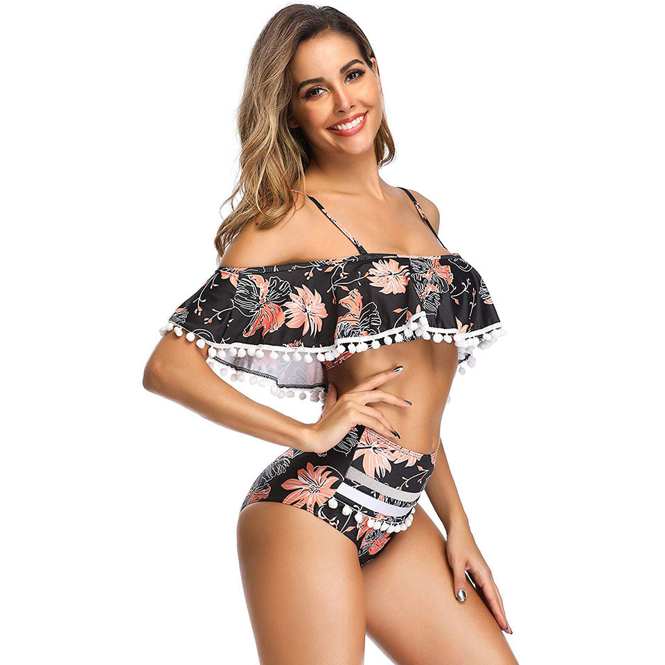 Women Plus Size High Waist Swimsuit