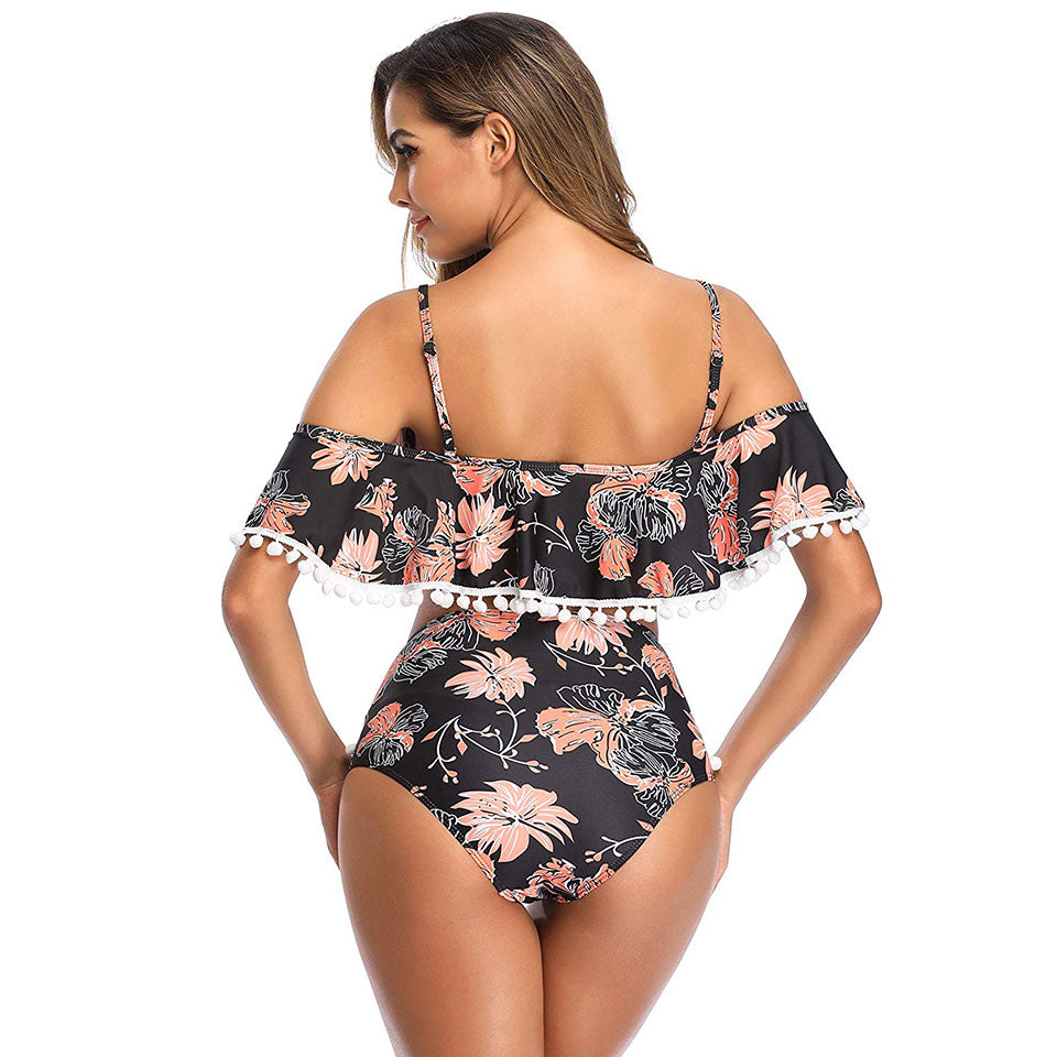 Women Plus Size High Waist Swimsuit