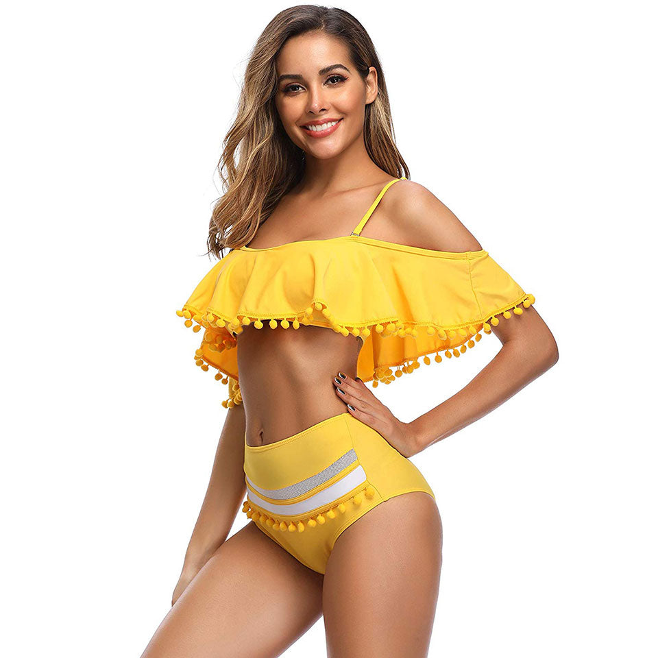 Women Plus Size High Waist Swimsuit