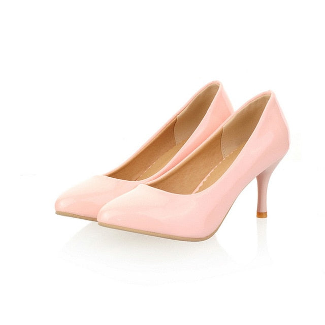 Women Pointed Toe High Heels Wedding Shoes