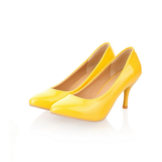 Women Pointed Toe High Heels Wedding Shoes