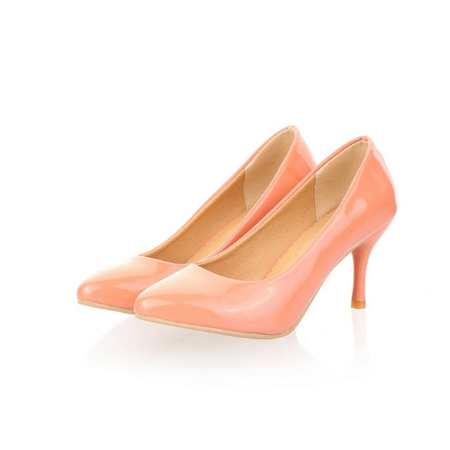 Women Pointed Toe High Heels Wedding Shoes