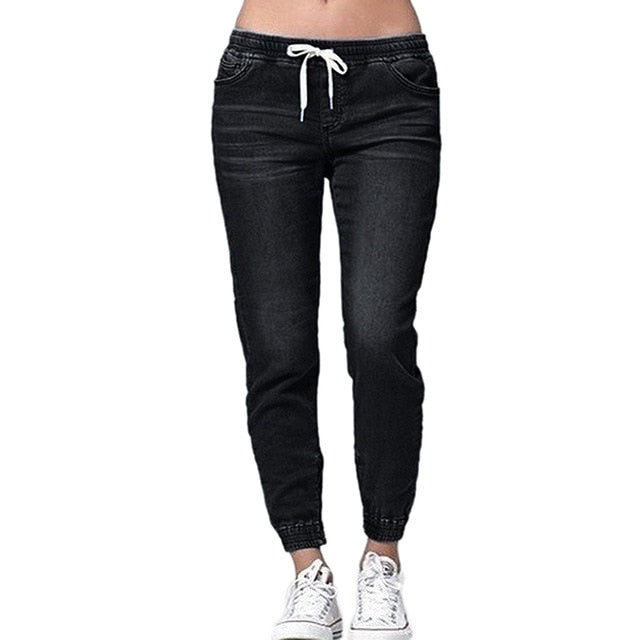 Women Casual Jogger Pants Sexy Elastic Skinny Jeans