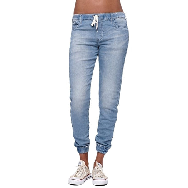 Women Casual Jogger Pants Sexy Elastic Skinny Jeans